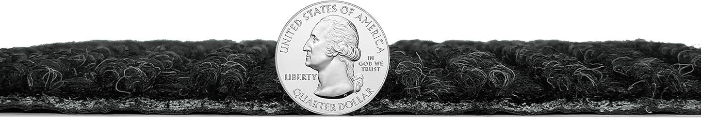 KOECKRITZ Heavy Duty Durable All Weather Indoor/Outdoor Non Slip Entrance Mat Rugs and Runners for Office Business Building Home Garage Front Door (3' x 6', Charcoal)