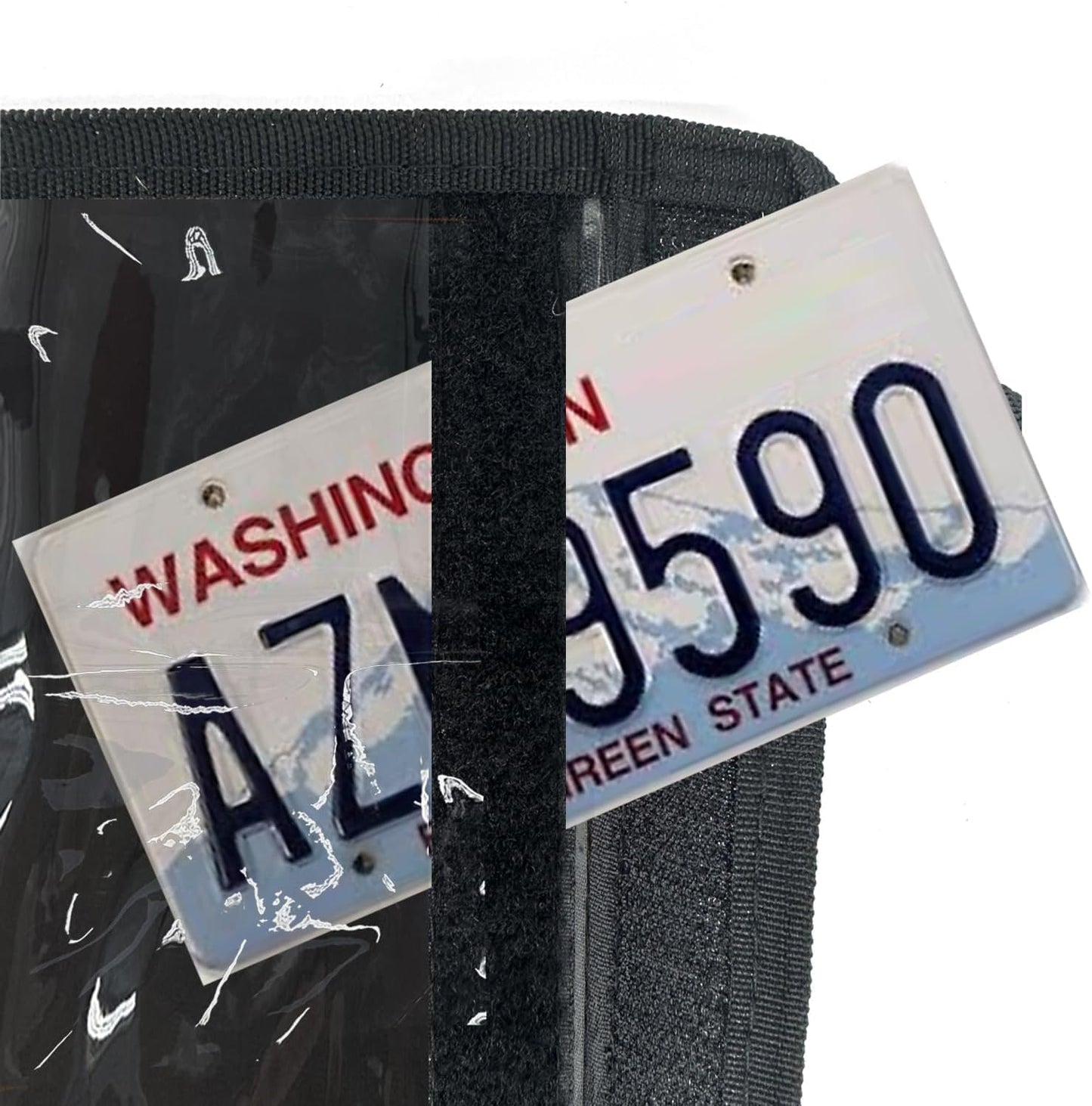 License Plate Holder with Hanging Strap, Test Drive Tag Bag, Dealer Plates License Frame Cover, for Car SUV Truck (Black, 3)