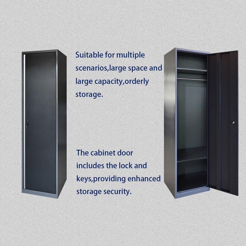JZD Metal Garage Cabinet Set, Heavy Duty, Tool Cabinets with Drawers, for Workshop Utility Room, No Wall Mounting Needed