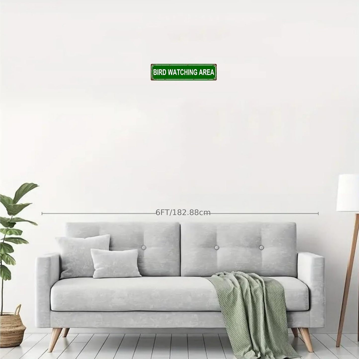 BIRD WATCHING AREA Space Vintage Metal Tin Sign, Street Sign, Home Decor, Room Decor, Wall Decor, Bathroom Decor, Bar Decor, Cafe Decor, Garage Decor, 16 x 4 Inch