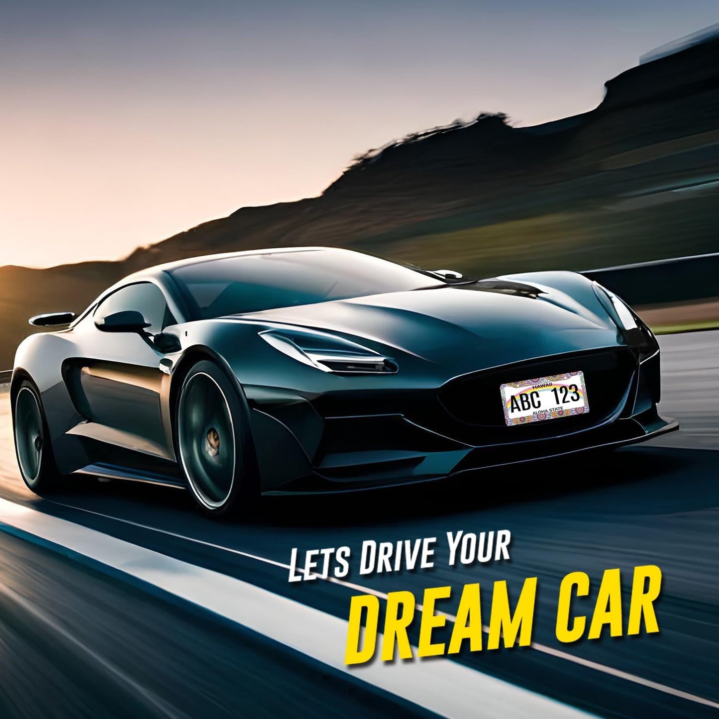 Mandala Hippie License Plate Frame Boho Print License Plate Holder Stainless Steel Front and Rear Car Tags Auto Parts Funny License Plate Decoration with Screws for Men Women s 12.2"x 6.2"