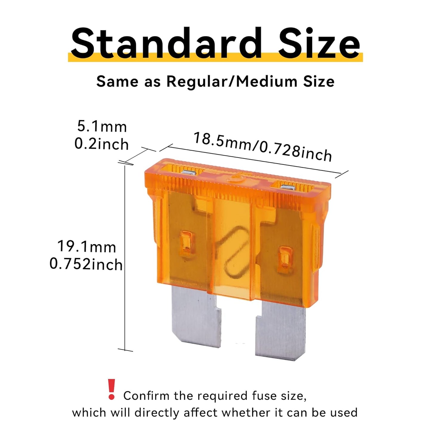 100 Pack Auto Fuses 5 AMP ATC/ATO Standard Regular Fuse Blade 5A Car Truck Boat Marine RV