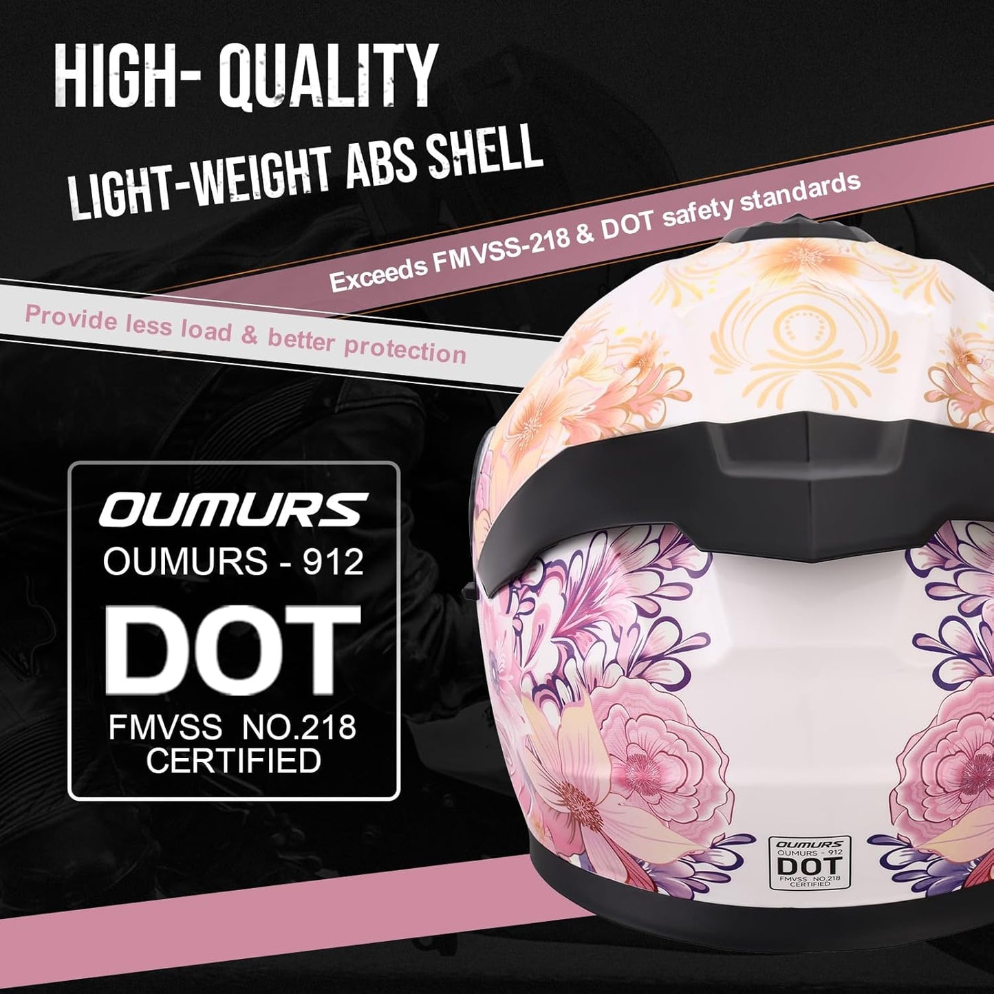 Modular Motorcycle Helmets Full Face Flip up Street Bike Motorcycle Helmet for Unisex Adult Model 912