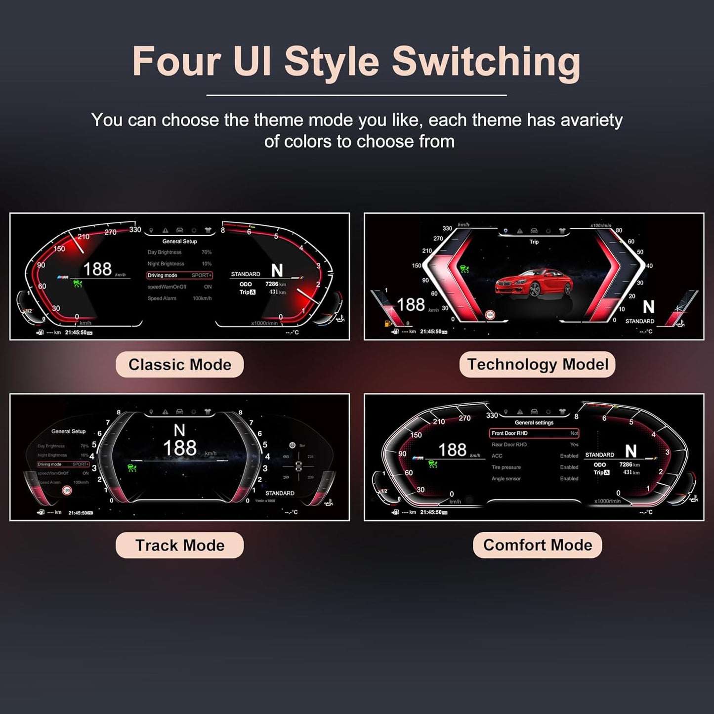 Speedometer Instrument for BMW E90 E91 E92 E93 2005-2012 CCC CIC, 10 inch Linux System Original Car Information Display Digital Cluster Dashboard Screen