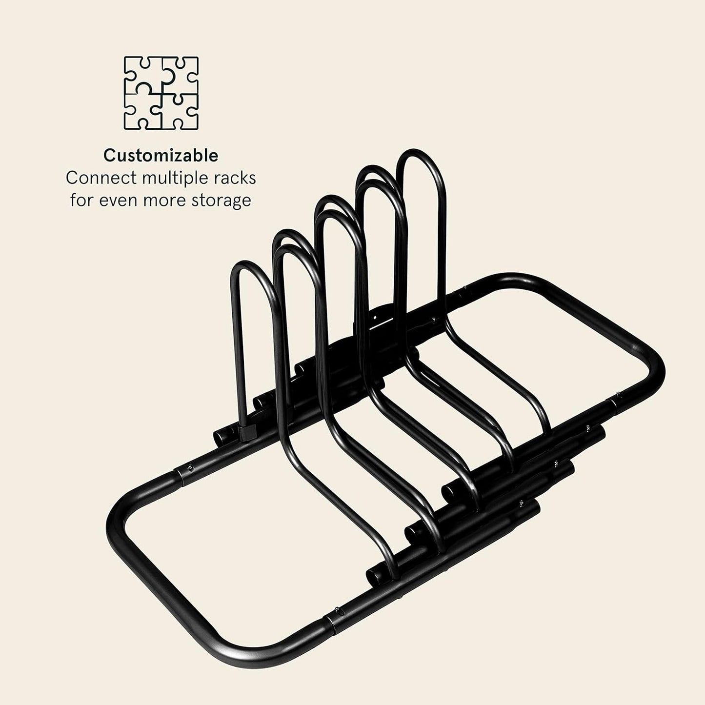 Retrospec Stash Rack 2, 4 & 5 Bike Floor Stand Bicycle Storage Organizer for Mountain Bike, Road Bike, Weather Resistant Fine Powder Steel Coating Fits Wheels up to 3"