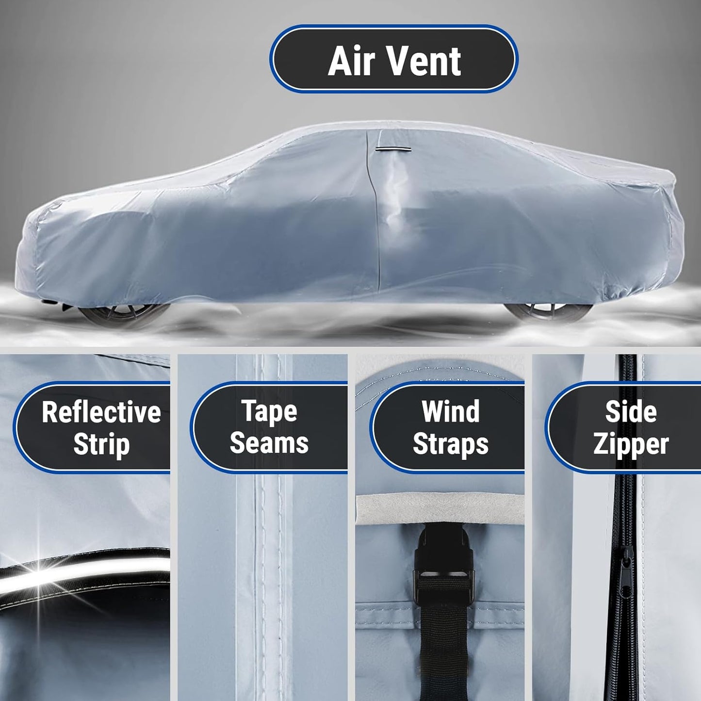 iCarCover Premium Car Cover for 1978-1980 Pontiac Grand Am Heavy Duty Waterproof All-Weather Automobiles Custom Fit Indoor Outdoor UV Snow Protection Covers with Straps and Bag