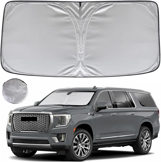 KAYZT Windshield Sun Shade for 2021-2025 GMC Yukon XL Foldable Sunshade Front Window Custom Fit Car Accessories