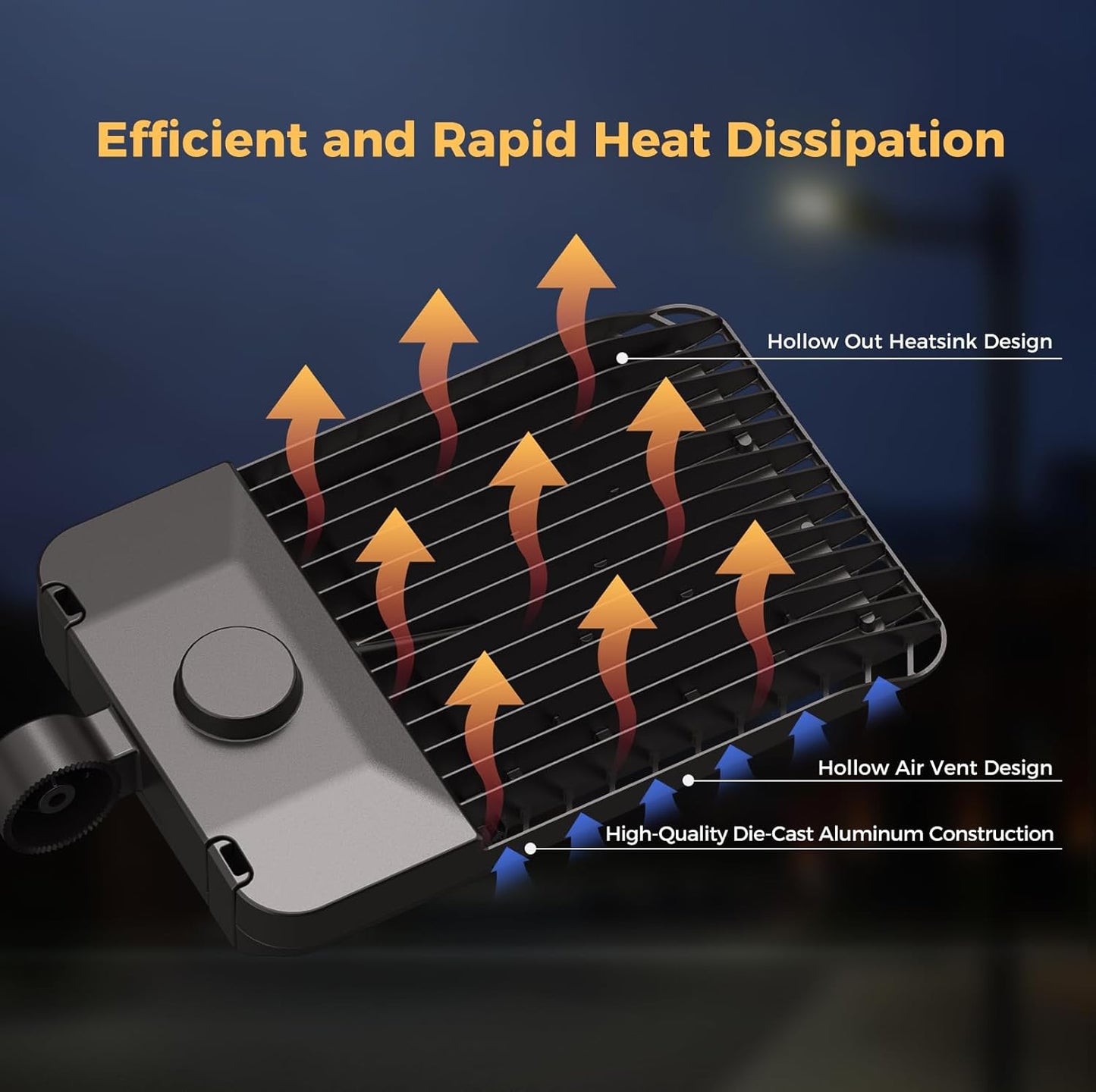 240W LED Parking Lot Lights Commercial Area Oudoor Lighting Dusk to Dawn LED Street Lights 43200Lm(180LM/W) 6000K IP65 Waterproof 100-277V for Driverway Parking Lot 6 Pack