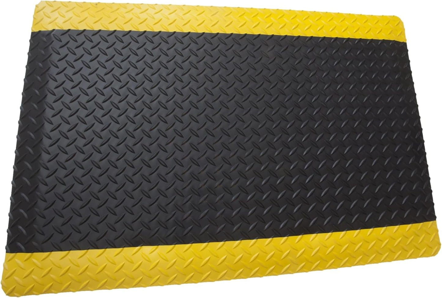 Rhino Mats, American Classic Diamond Anti-Fatigue Mats, Industrial Ergonomic Comfort Standing Mat for Work, Home, Garage, Office, Kitchen or Anywhere (Black/Yellow 9/16" Thick, 2 FT. x 15 FT.)