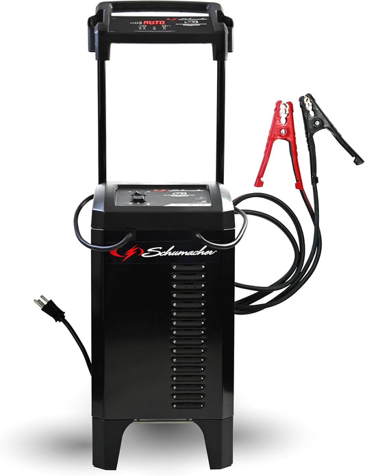 Schumacher Electric Wheeled 6A Car Battery Charger and 275A Engine Starter, 6-in-1 Solution for 6V/12V Batteries, Battery Maintainer, 40A Boost, SC1326, For Power Sport, Automotive, & Marine Batteries