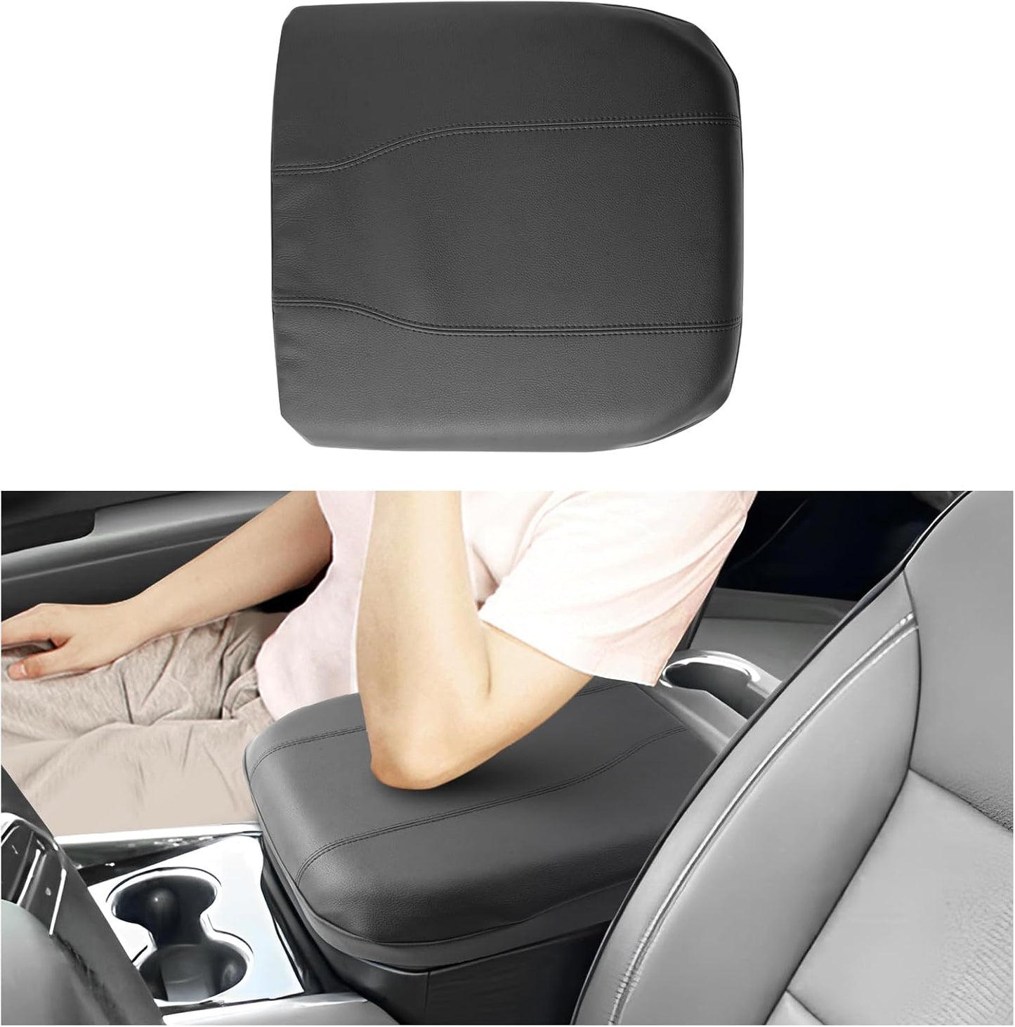 SXCY for 2025 Chevy Tahoe Suburban Armrest Cover for 2025 Chevrolet Tahoe Accessories 2025 Tahoe Center Console Cover 2025 Tahoe Suburban Middle Console Cover (Thin Cover)