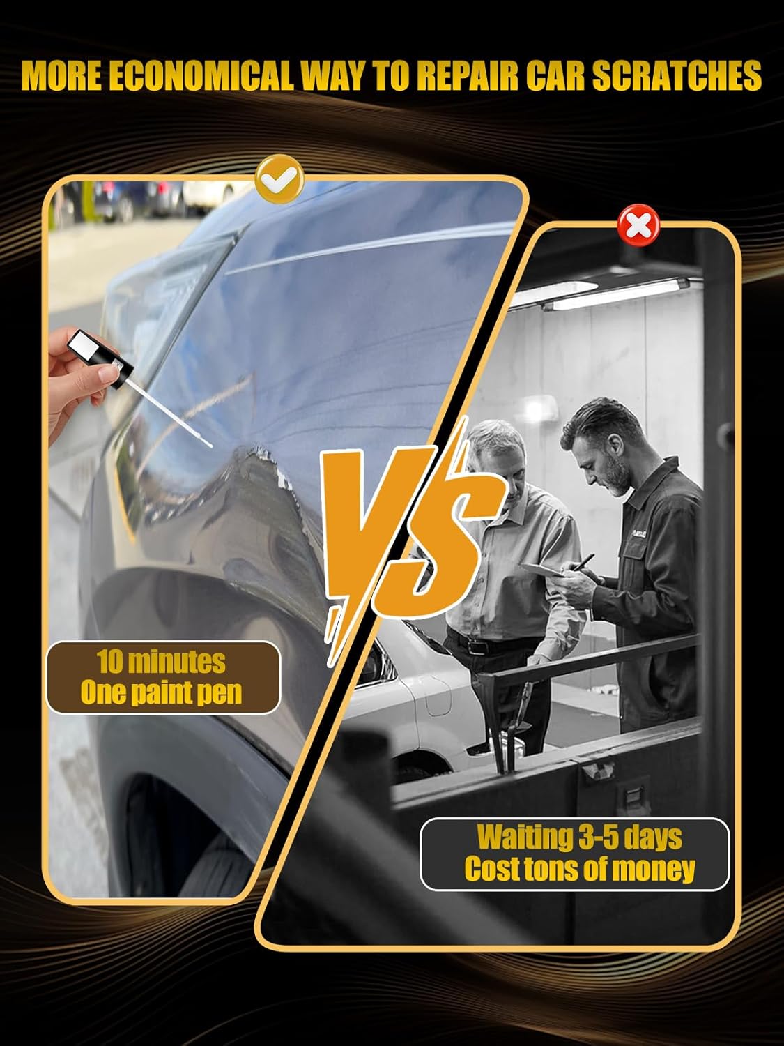 (590/3590) Mars Red Touch Up Paint Compatible with Mercedes-Benz, Exact Match Car Paint Pen Automotive Scratch Repair Remover Kit Quick & Easy Solution for Vehile Chips and Nicks