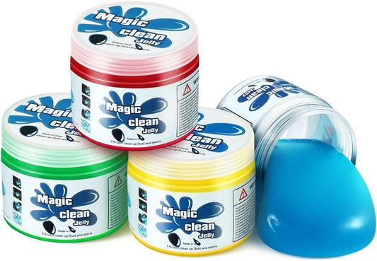 DNA MOTORING 4 Pack Car Cleaning Gels Auto Detailing Tools Cleaning Putty Car Interior Cleaner, Car Jelly Cleaner, Keyboard Cleaner, Car Cleaning Supplies Car Gifts for Men Women, TOOLS-00150