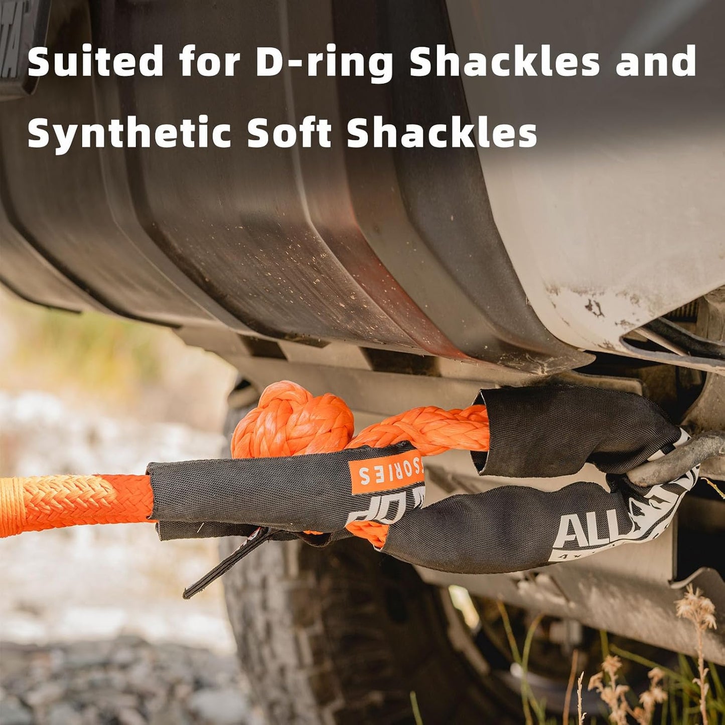 ALL-TOP Kinetic Recovery Rope, 48000Lbs, 1in x 20ft, Heavy Duty 30+% Elasticity, 16000Lbs Work Load Limit for 4x4 Offroad Vehicle