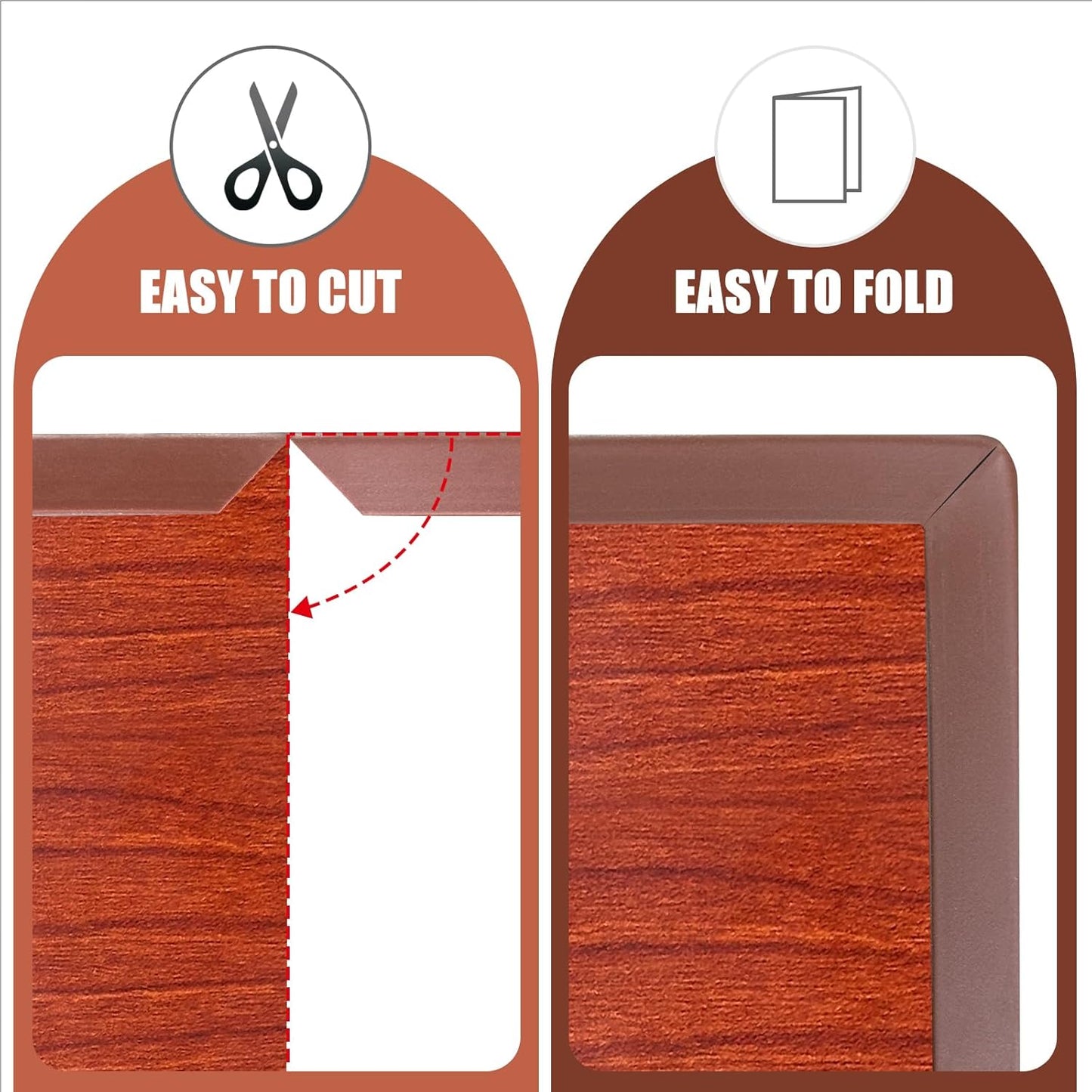 Rubber Edge Trim, Flexible Edge Banding, 1/2"(12.7mm) U Channel Furniture Edge Protector, Self Adhesive Edge Guards for Plywood, Wood, Glass Parts, 20Ft, Brown Color