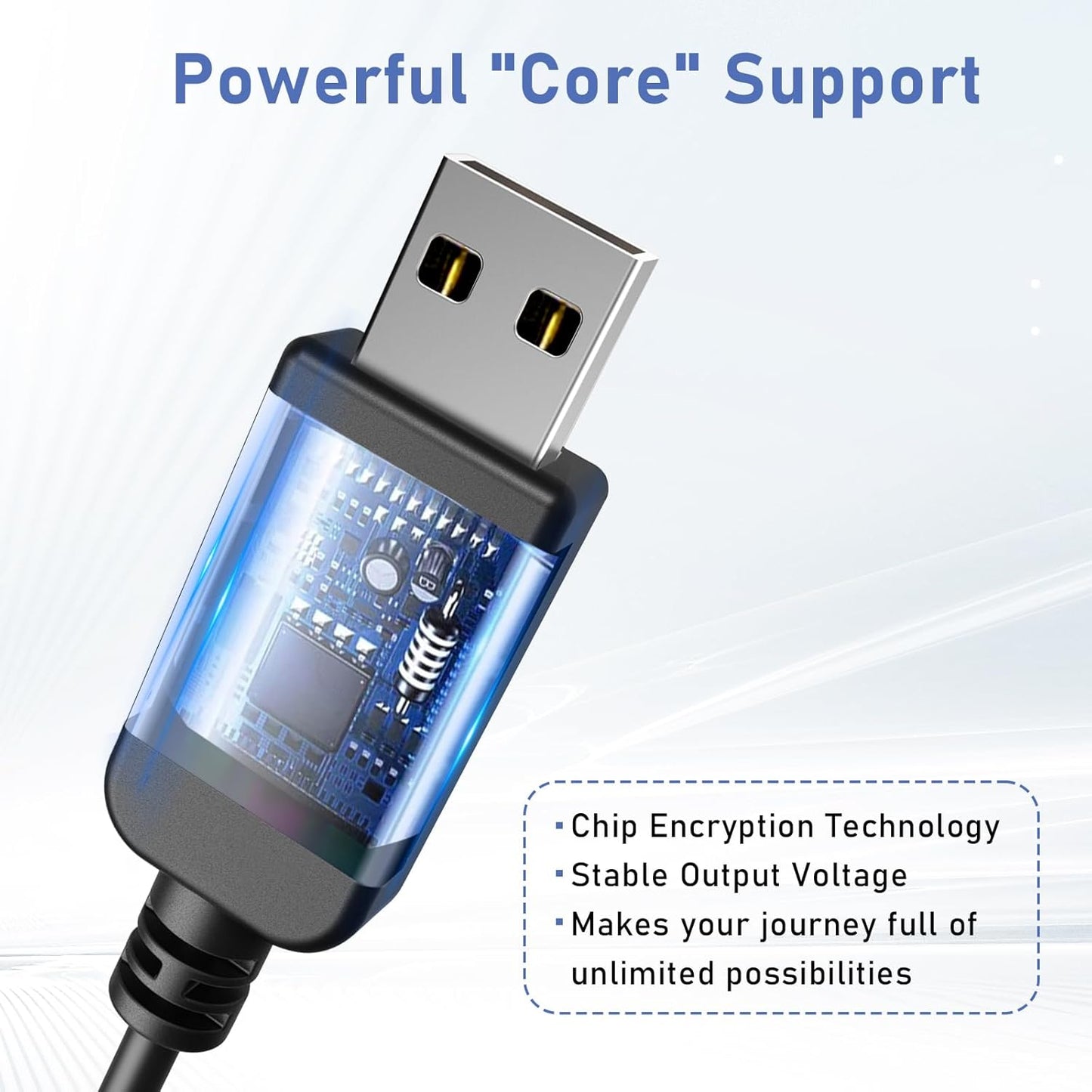 Radar Detector Power Cable, USB to RJ11 DC3.5 Cable,Replacement Radar Detectors Power Cable,for Escort Unide Radenso XP Beltronics Cob'r'a Whistler Radar Detector (RJ11-1.6FT)