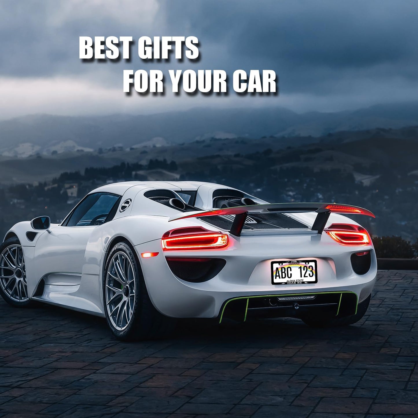 Fish License Plate Frame Fish Fear Me License Plate Holder for Personalized Car Decorative Stainless Steel Funny Text License Plate Fishing Auto Part Women Men with Screws 12.2" x 6.2"