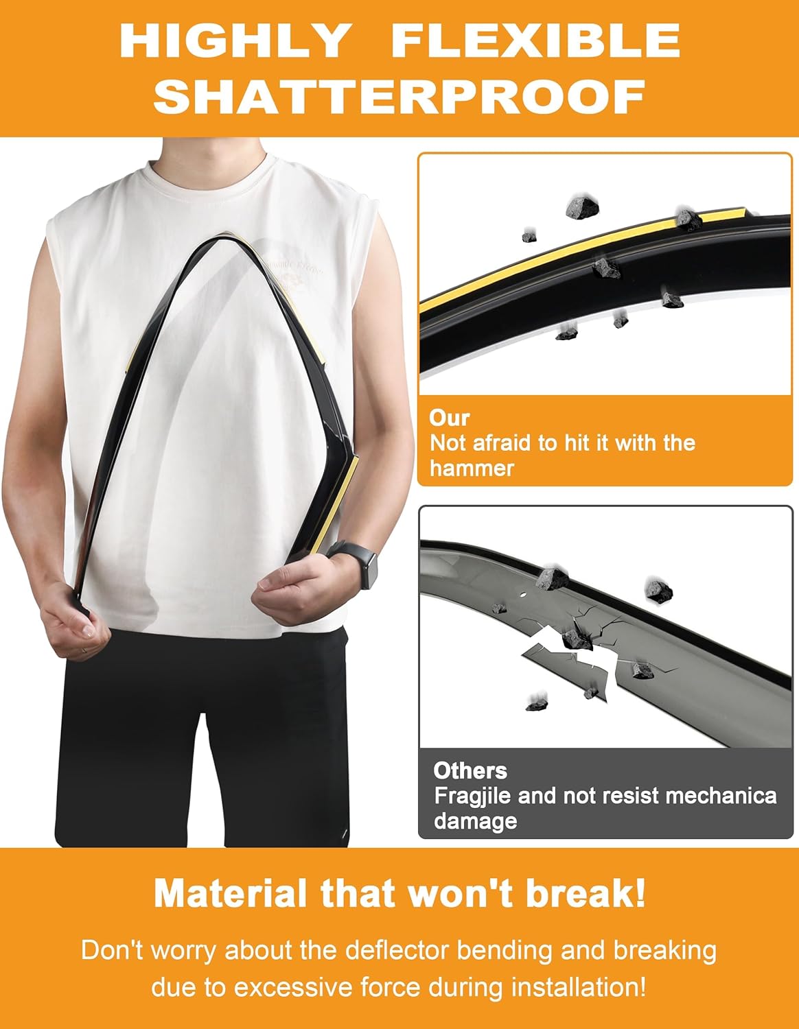 in-Channel Window Rain Guards Fit for 2023 2024 2025 Honda CR-V CRV C-RV Extra Durable Window Deflectors Vent Visors Shades Exterior Car Accessories- 4 pcs