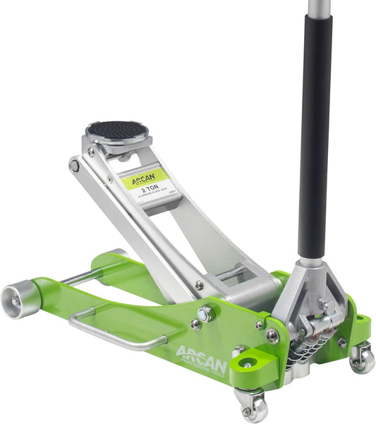 ARCAN Tools 2-Ton (4,000 lbs.) Quick Rise Aluminum Floor Jack with Dual Pump Pistons & Reinforced Lifting Arm (A20017)