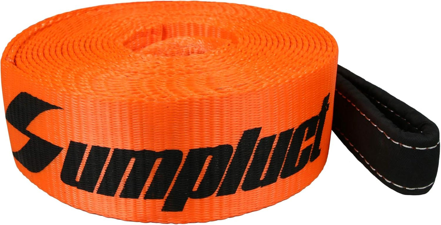 Recovery Tow Strap 3in X 20ft Heavy Duty 30,000 lbs Break Strength, Use for Emergency Towing Rope, Tree Saver, Winch Extension, Triple Reinforced Loops, Protective Sleeves,Car Accessories