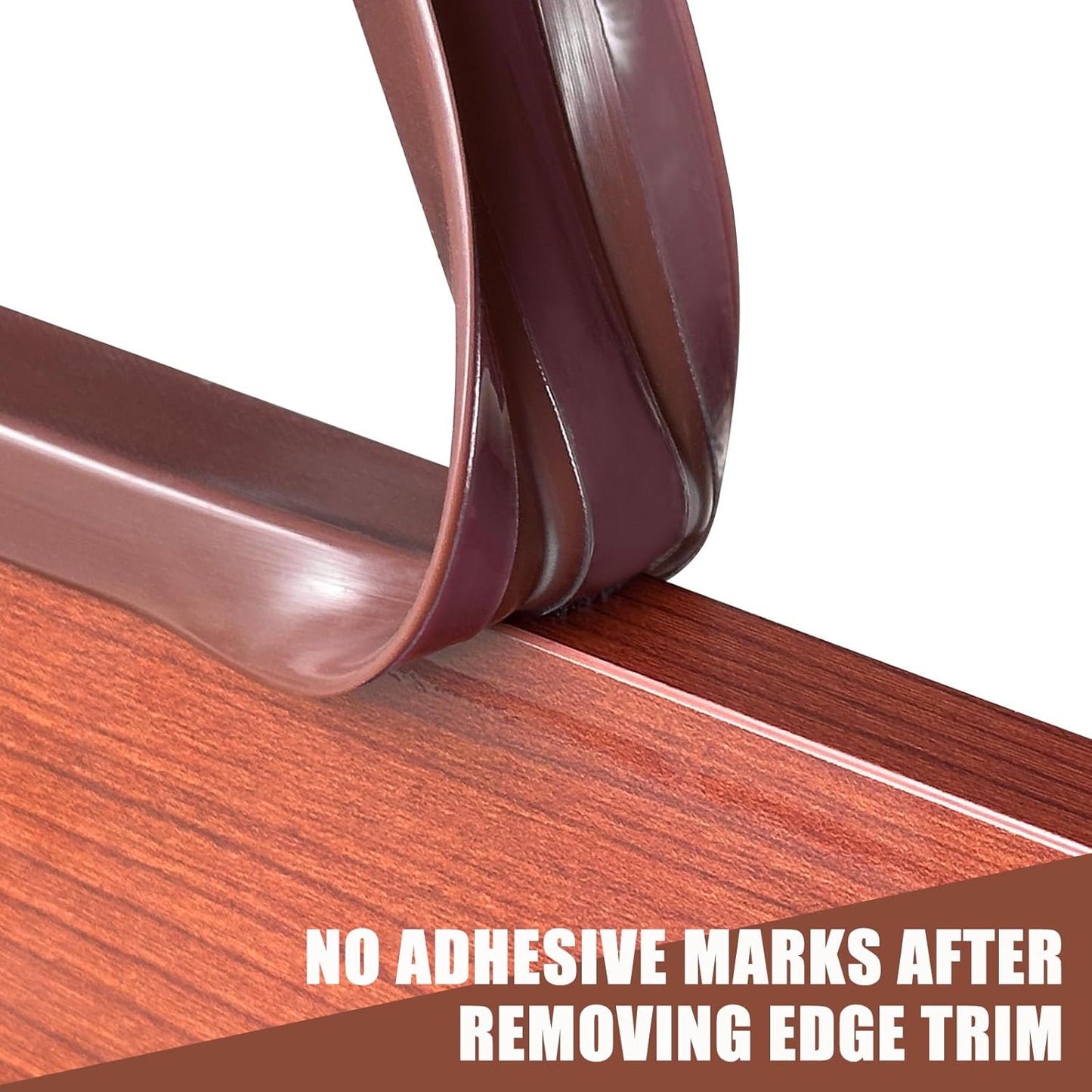 Rubber Edge Trim, Flexible Self Adhesive U Shaped Peel and Stick Edge Banding, 2"(50.8mm) U Channel Edge Protector, Edge Guards for Woods, Furniture, 20Ft, Brown Color