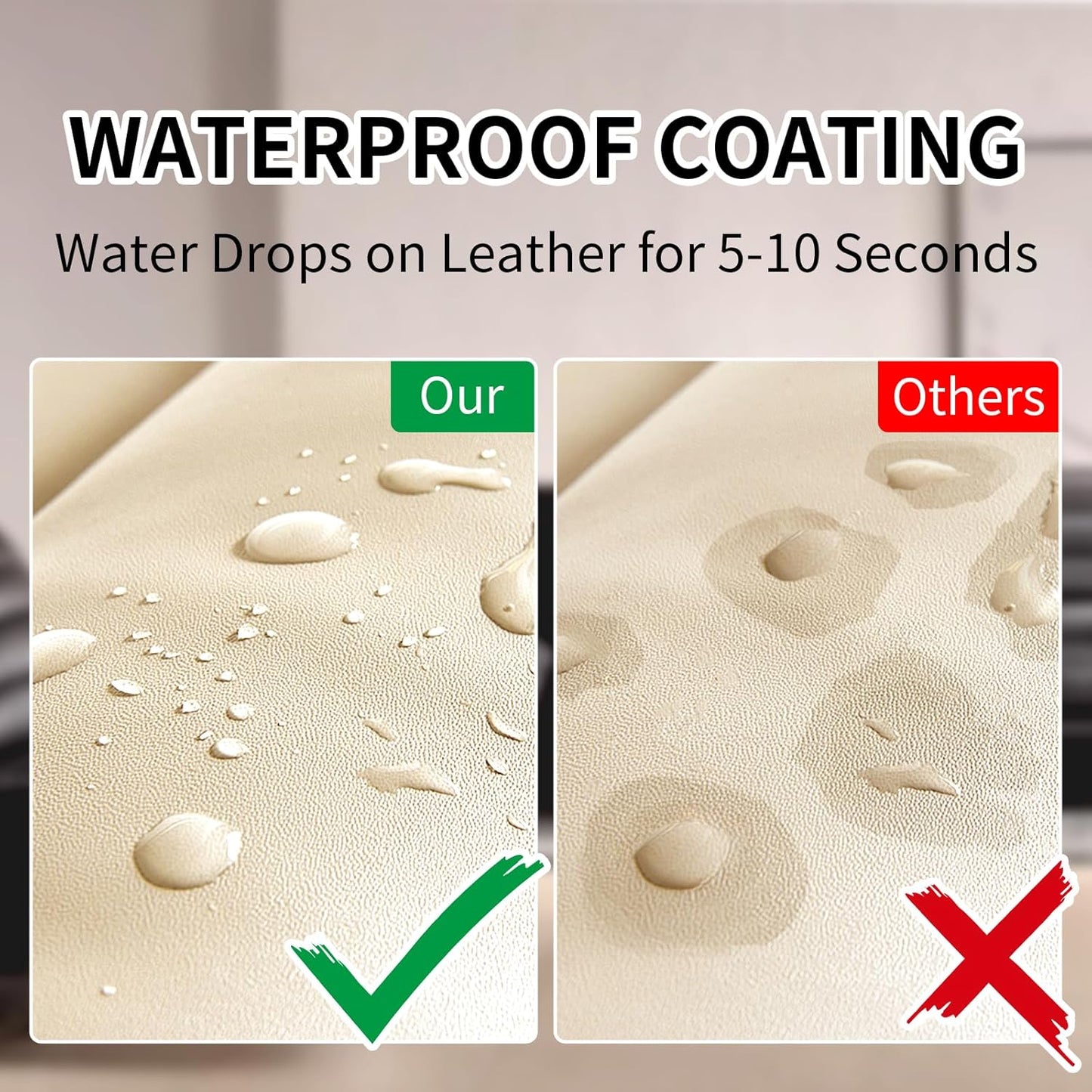 8.5oz Leather Recoloring Balm with 100ml Mink Oil,Beige Leather Repair kit for Furniture and Car Interior,Leather Couch Scratch Repair,Leather Dye Paint,Mink Oil for Leather