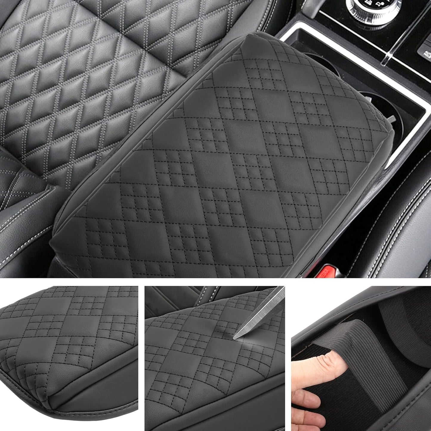 SXCY for 2025 Mitsubishi Outlander Sport Armrest Cover Pad for 2025 Mitsubishi Outlander Sport Accessories 2025 Outlander Sport Center Console Cover 2025 Outlander Sport Middle Console Cover Cushion