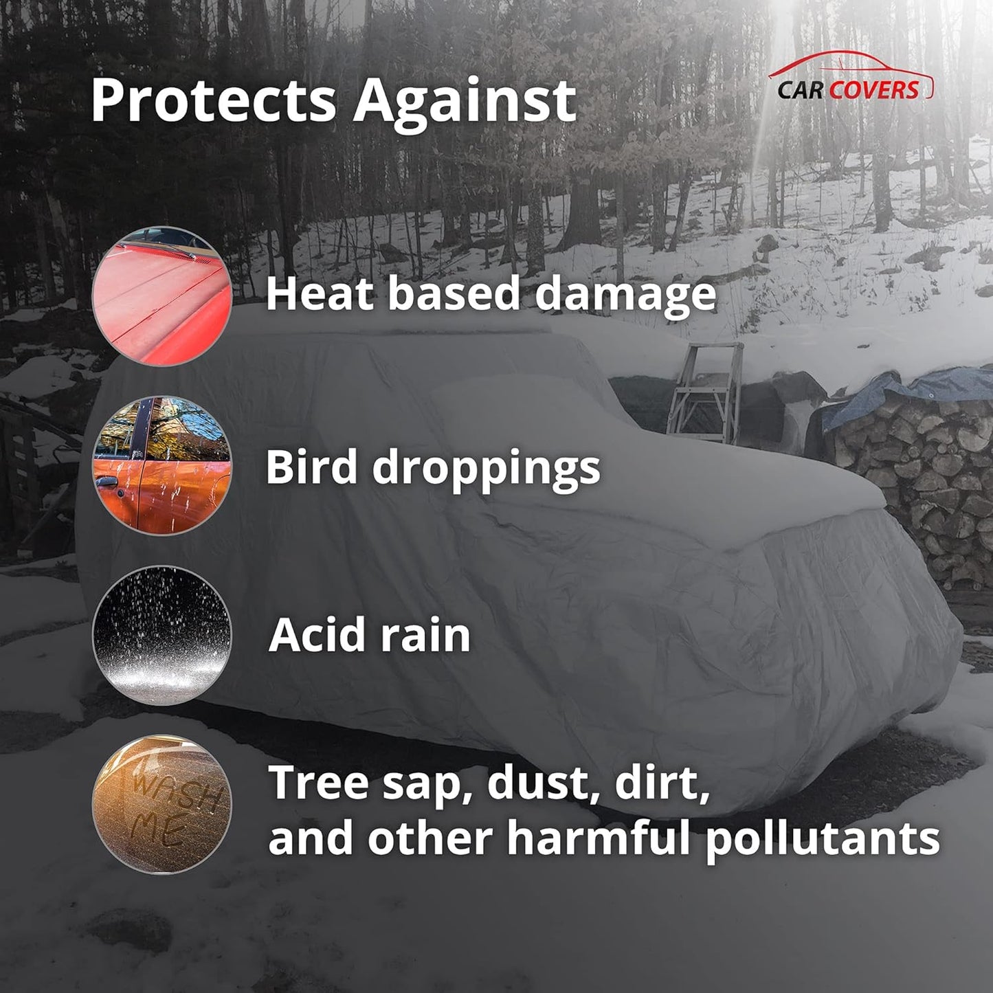 Car Covers Weatherproof Max Car Cover & Warranty Compatible with Porsche 1975-1989 911 Turbo (Type 930) – Outdoor Cover Theft Cable Lock Car Accessories Better Than Waterproof