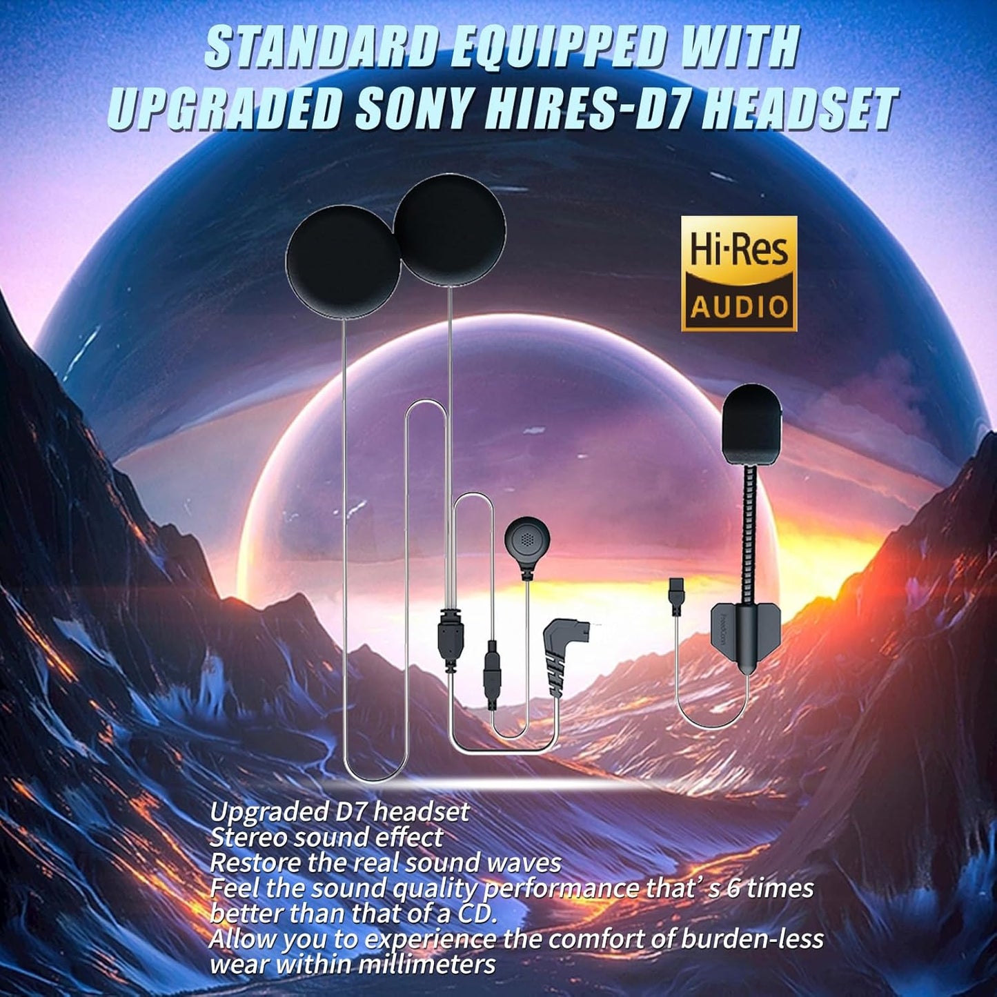 FreedConn R3 PRO Motorcycle Helmet Bluetooth Headset with Camera Recorder, Motorcycle Communication Systems, WiFi 2K 0.75mi/1200m 6 Riders Group Intercom, Built-in & External Mic System, 128G TF Card