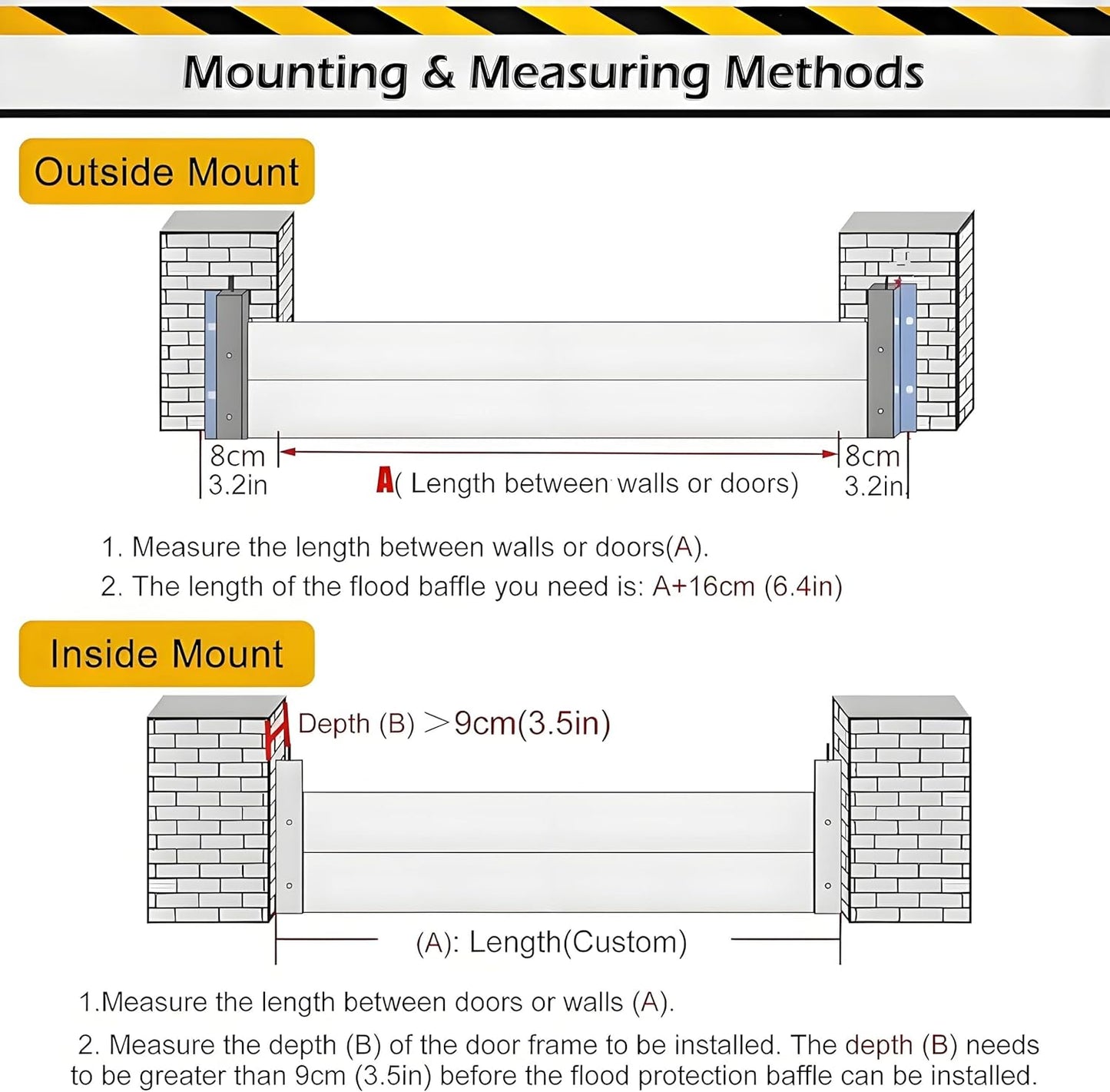 Flood Barriers for Home Exterior,Aluminum Alloy Outdoor Garage Doors Water Barriers for Flooding(H39.4Inch,L13.5FT)