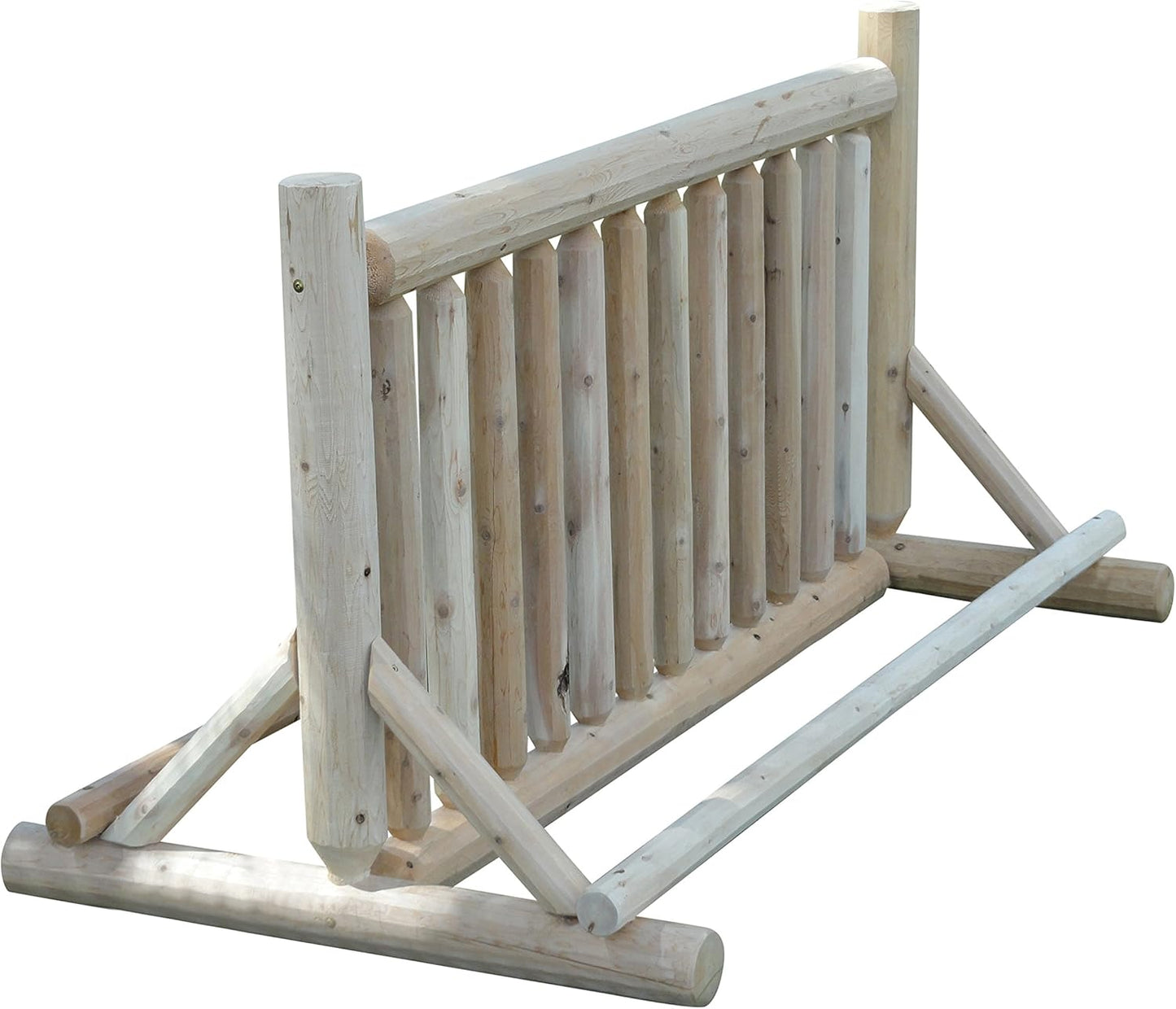 13-Place Bike Log Rack, Outdoor Bike Stand, Freestanding Commercial Bicycle Storage Racks, Standing Rack for Bikes, Bicycle Parking Floor Stand, Ebike Racks, Fat Tire Bikes for Men - Unfinished