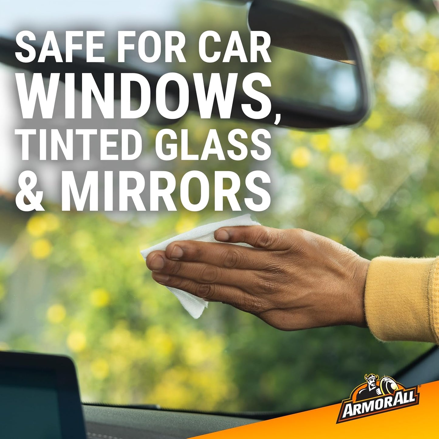 Armor All Car Glass Wipes by Armor All, Auto Glass Cleaner for Film and Grime, 90 Count