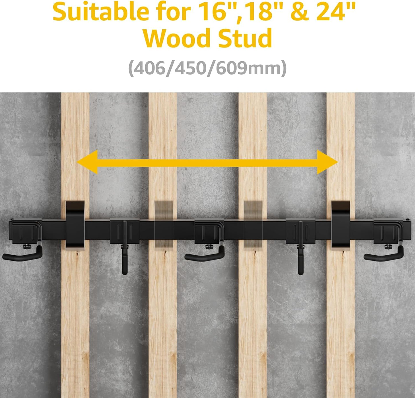 monTEK Enhanced Bike Storage Rack, Adjustable 3-Bike and 2-Helmet Hangers for Indoor Bike Storage, Customizable for Various Bike Sizes, Heavy-Duty Steel Bike Wall Mount, Max Load 209lbs, 32-in