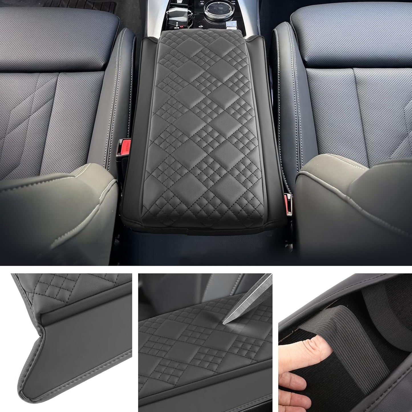 SXCY for 2025 BMW X3 Armrest Cover Pad for 2025 BMW X3 (30 / M50 xDrive) Accessories 2025 X3 Center Console Cover 2025 X3 Middle Console Cover Add Soft Cotton Cushion (Added-Pad)