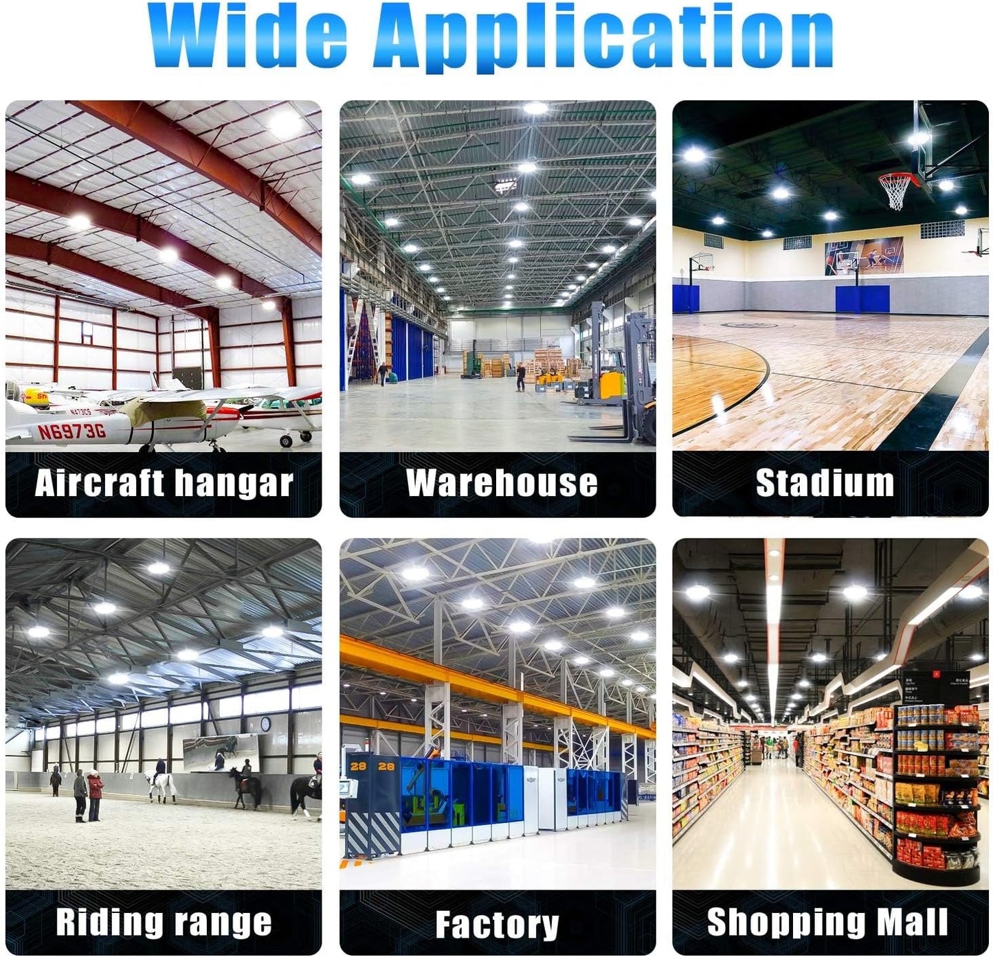 3 Pack 300W LED High Bay Light, UL&DLC Listed 41000LM Dimmable UFO High Bay LED Lights for Warehouse, 5000K Daylight IP65 Waterproof Commercial Bay Lighting 𝐀𝐂𝟏𝟎𝟎-𝟐𝟕𝟕𝐕