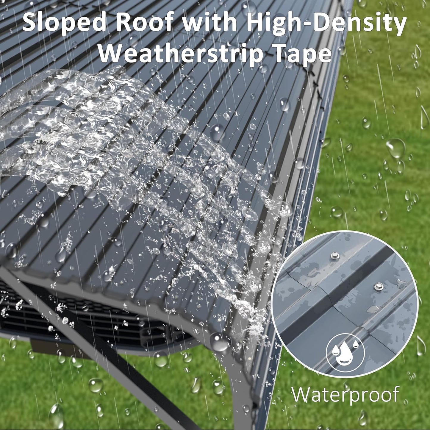 20x20 FT Heavy-Duty Carport with Metal Roof, Metal Car Port Canopy, Garage Car Shelter Shade for Outdoor, Car, Truck, Gray