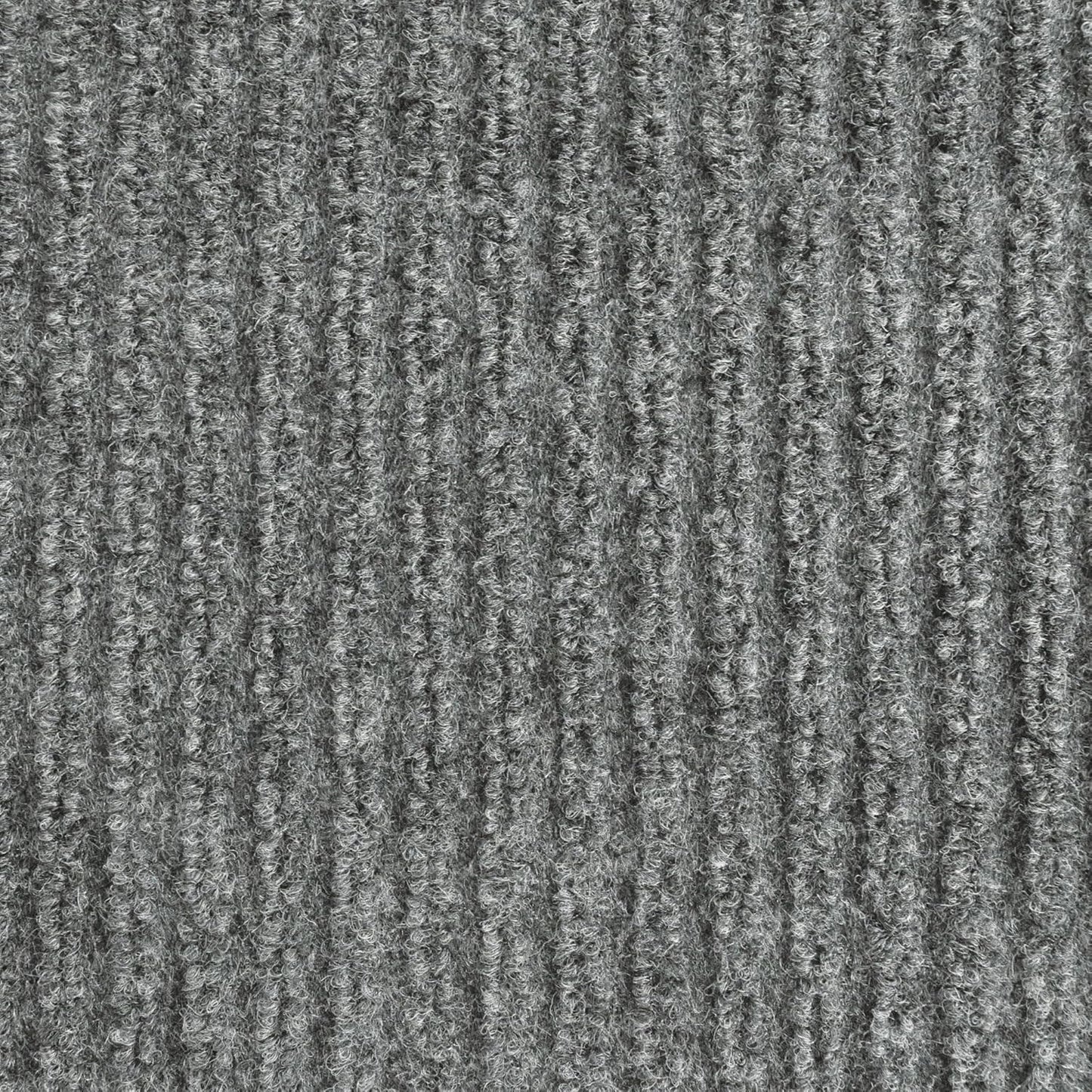 iCustomRug Spartan Weather Warrior Indoor/Outdoor Utility Ribbed Carpet Runner with Non-Slip Thermoplastic Rubber Backing, 3ft X 20ft in Grey